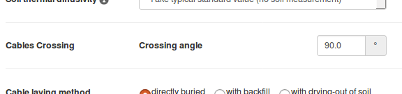 Enter crossing angle in General tab