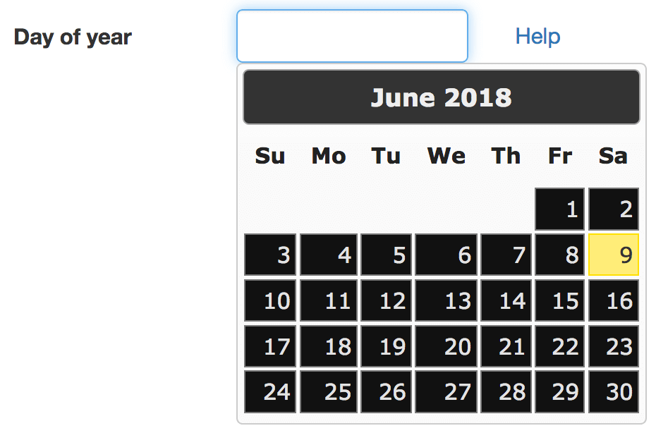 Calendar Interface