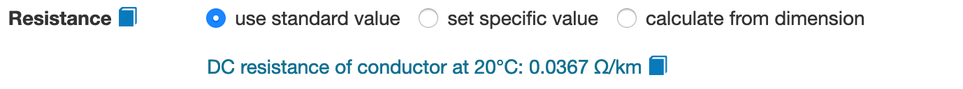 Standard value input