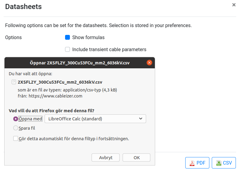 Object download options