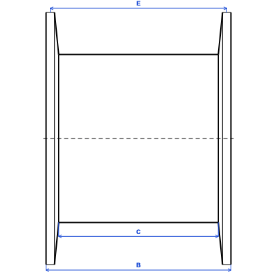 Cable drum front view