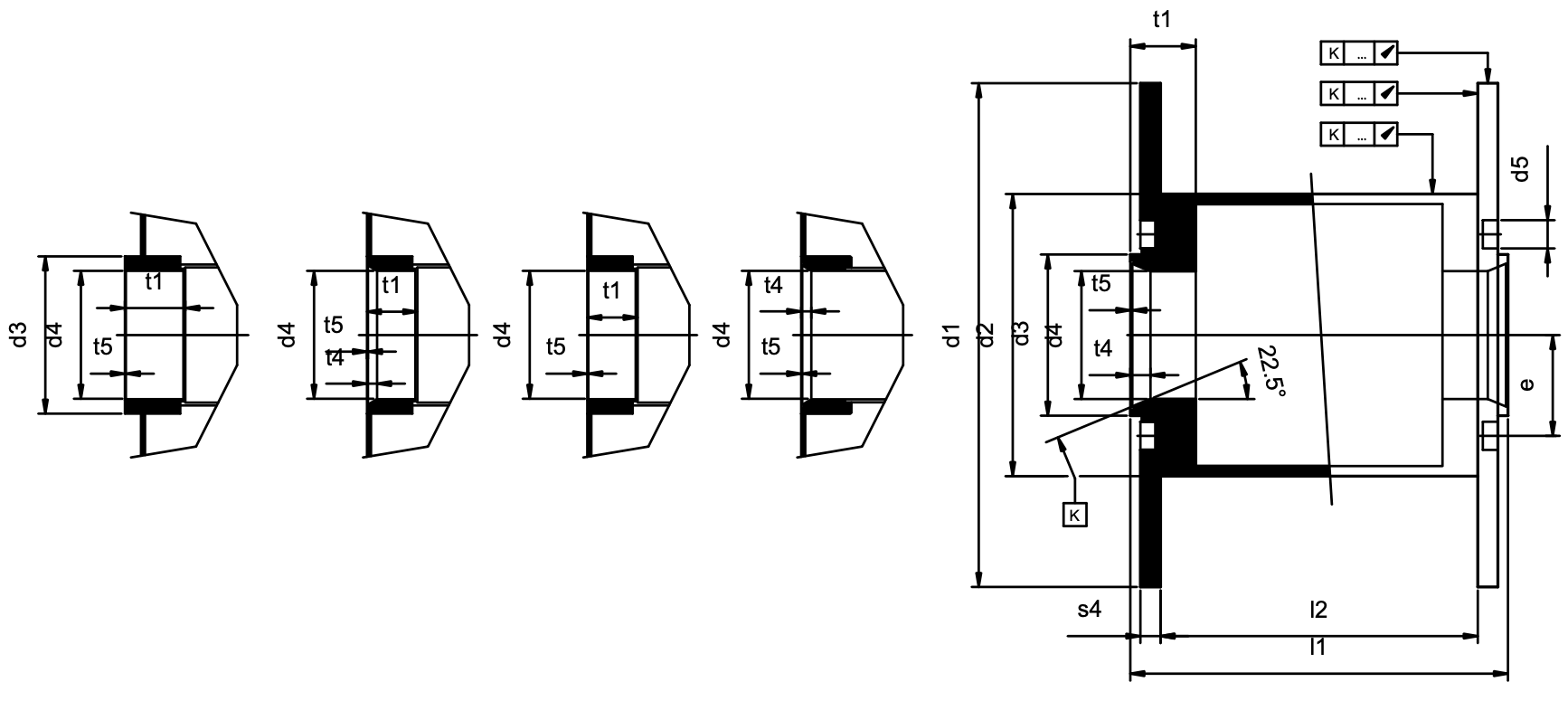 Cable drum dimensions