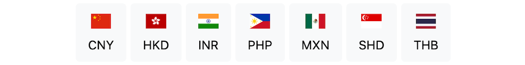 More currencies added